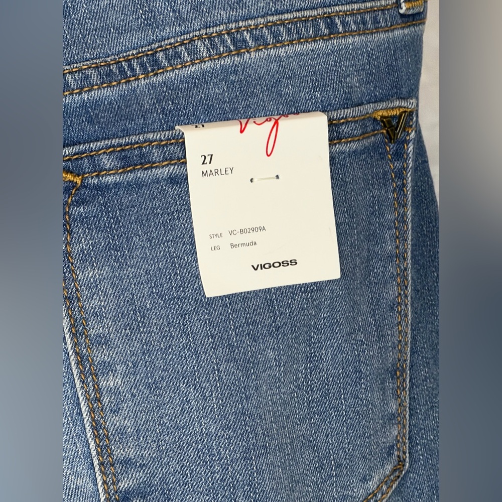 Vigoss Marley Bermuda Shorts Size 27 Medium Wash Denim NWT - Picture 5 of 5